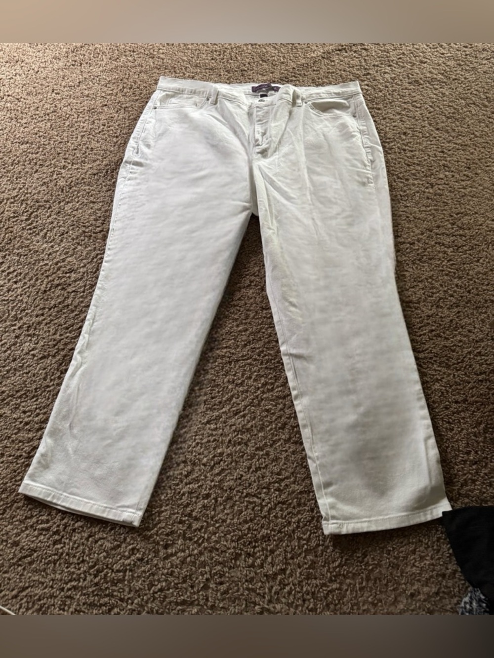 Gloria Vanderbilt White Denim Amanda Jeans, size 22W